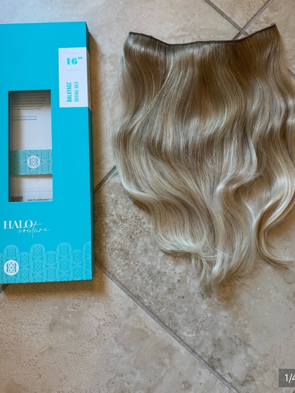 16" Blonde Halo Hair Extension - B60